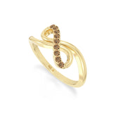 natural citrine infinity promise rings in yellow gold vermeil
